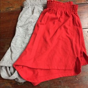 Bundle of two soffe shorts size medium